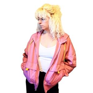 Jordan Pink Hoodie Jacket Zip Up Size XS Loose Fit Womens Excellent Condition